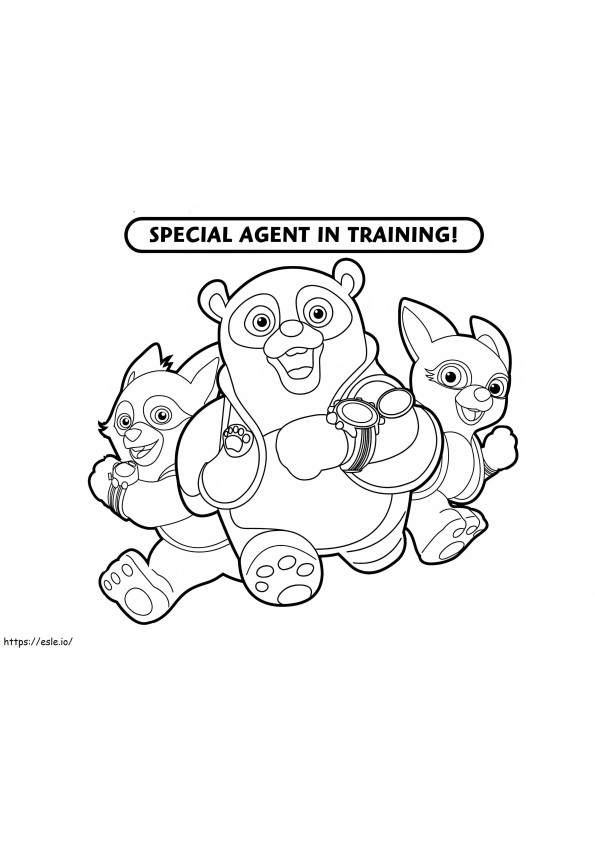 Coloriage Personnages de l'agent spécial Oso à imprimer dessin