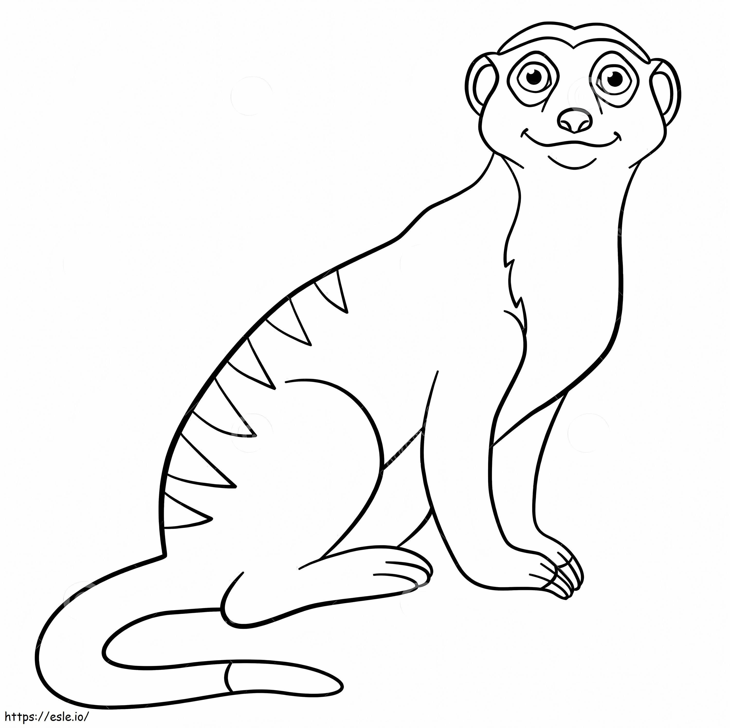 Meerkat Smiling coloring page