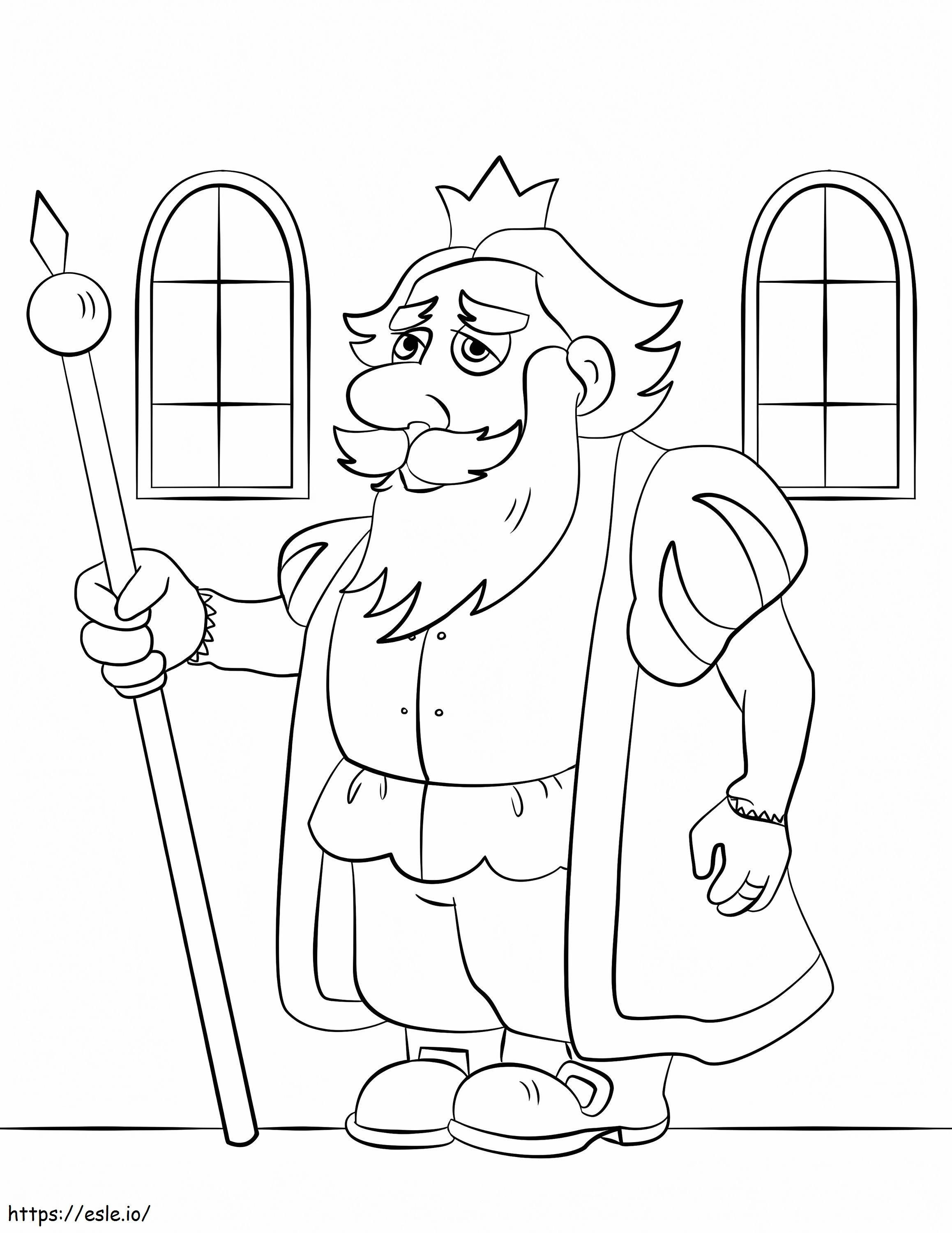 Cartoon King coloring page