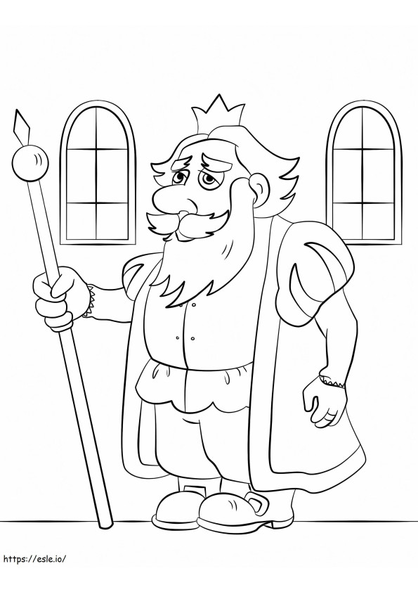 Cartoon King coloring page