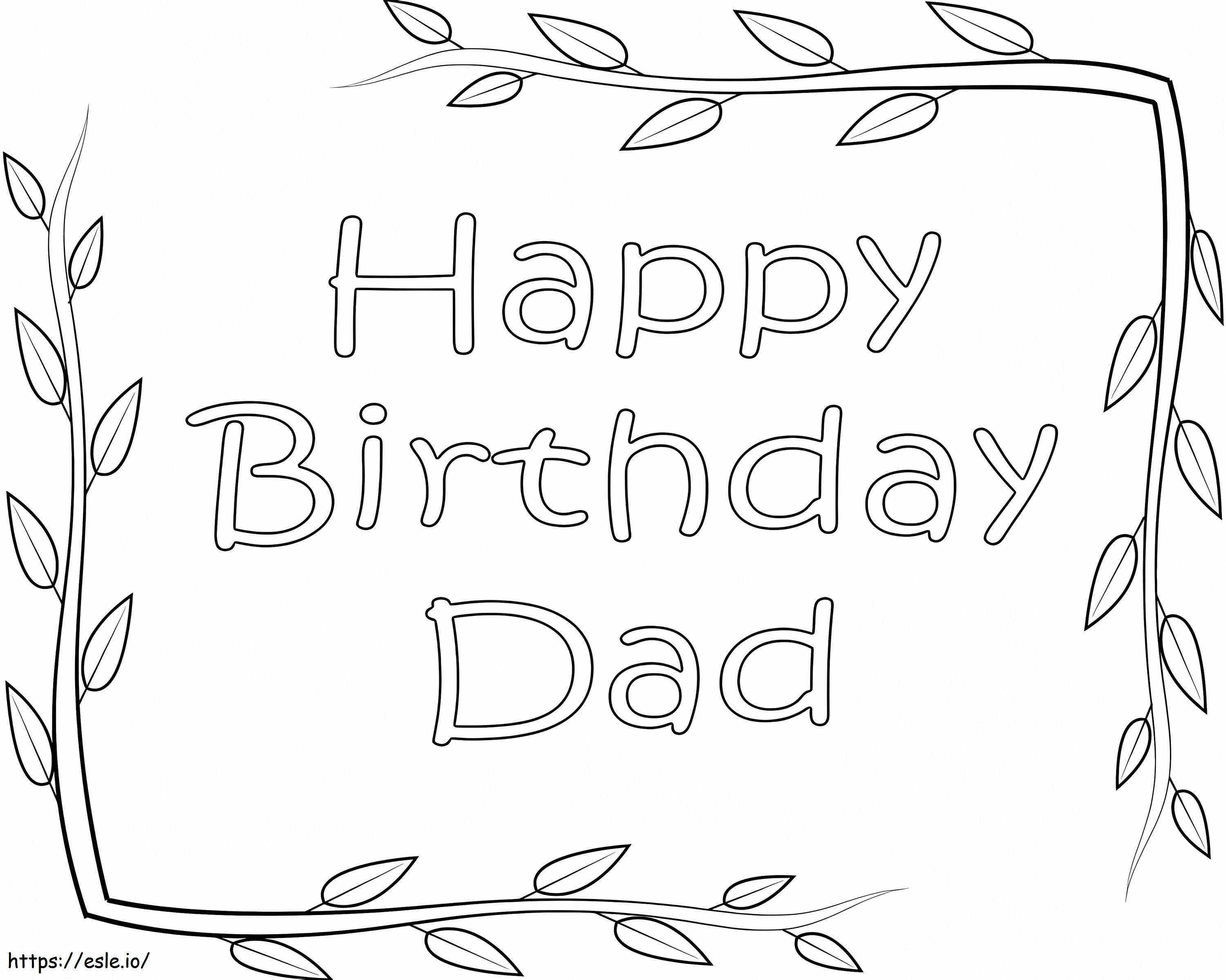 1588838398 Happy Birthday For Dad 1024X819 1 coloring page