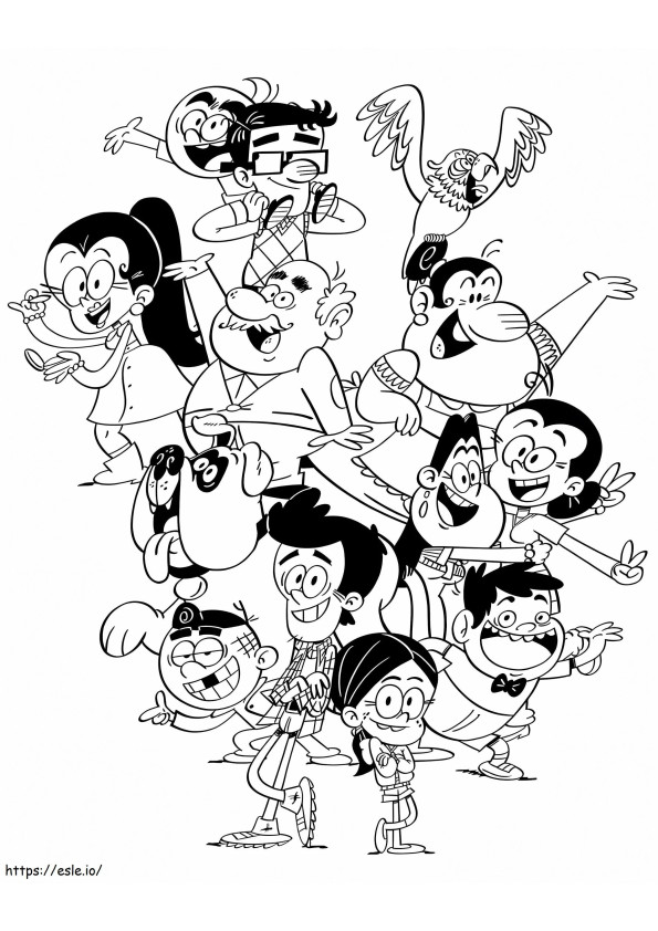 The Casagrandes Characters coloring page