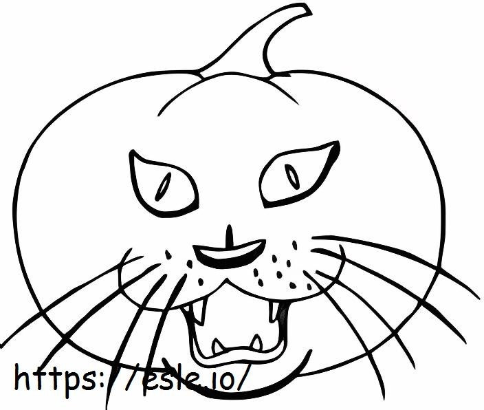 1539867509 猫とかぼちゃ ぬりえ - 塗り絵