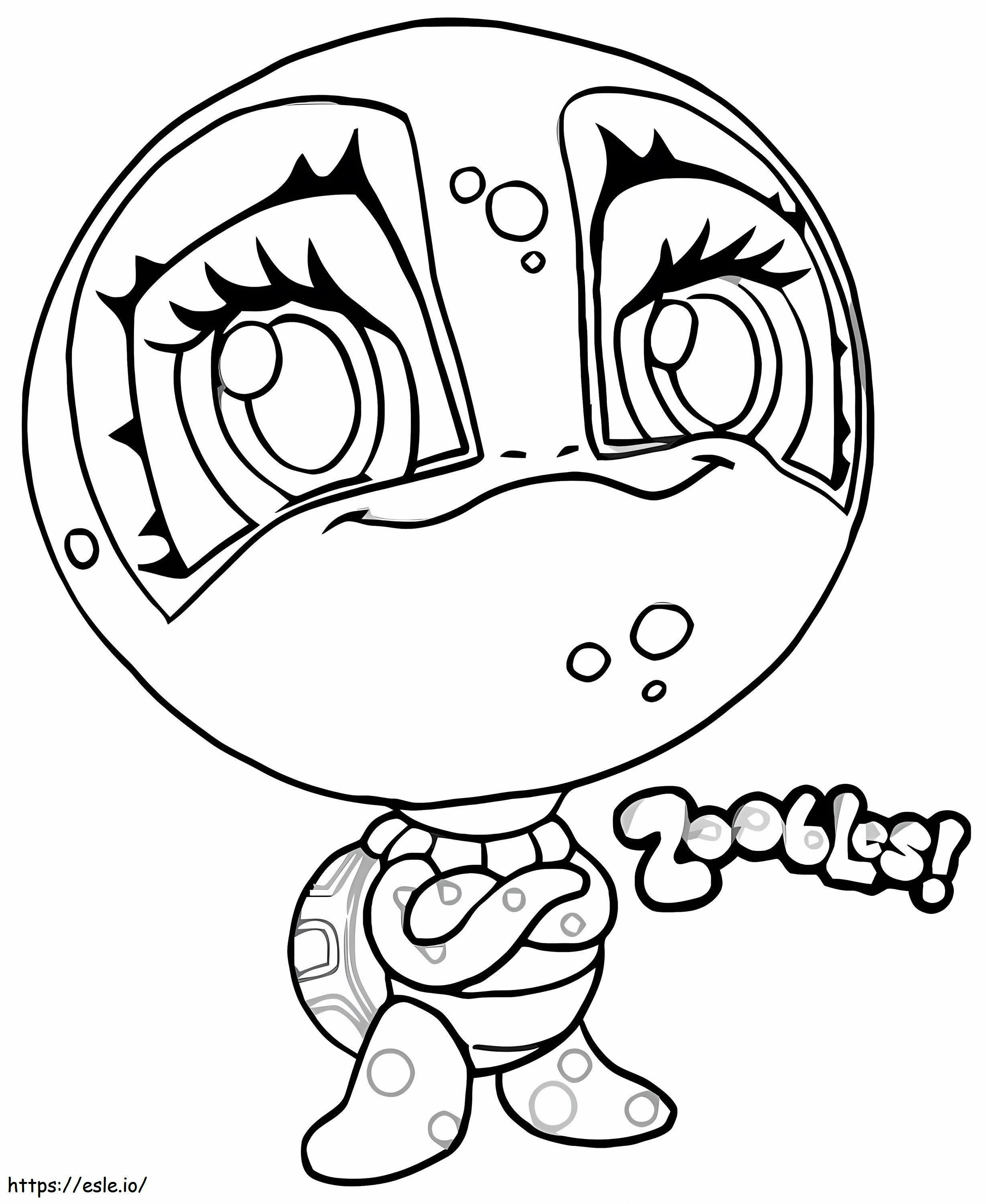 Zoobles Turtle coloring page
