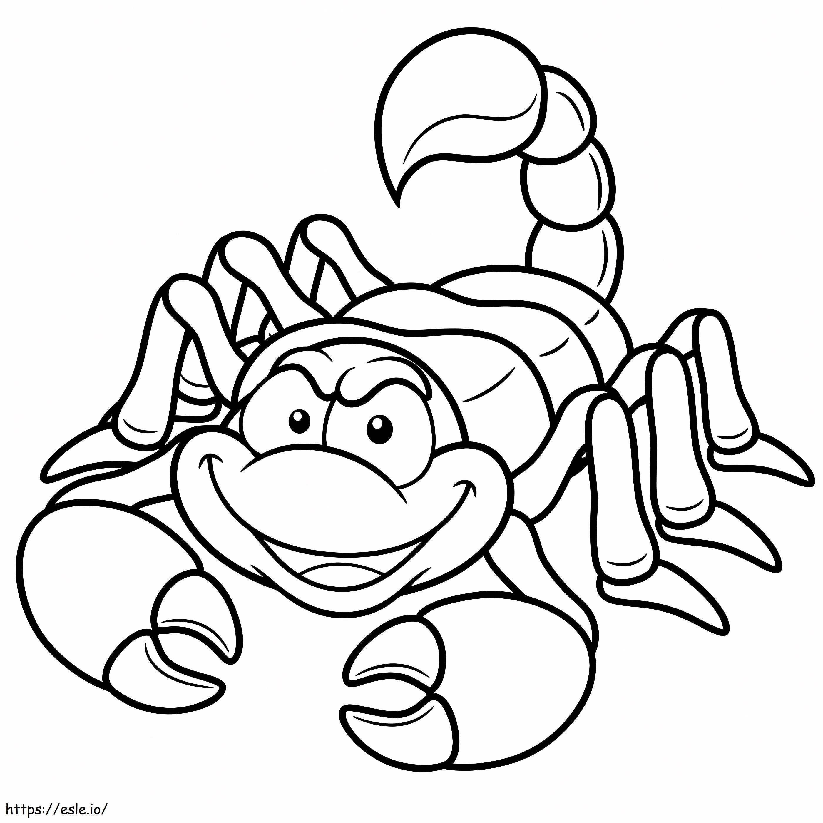 1532140621 Cartoon Scorpion A4 coloring page