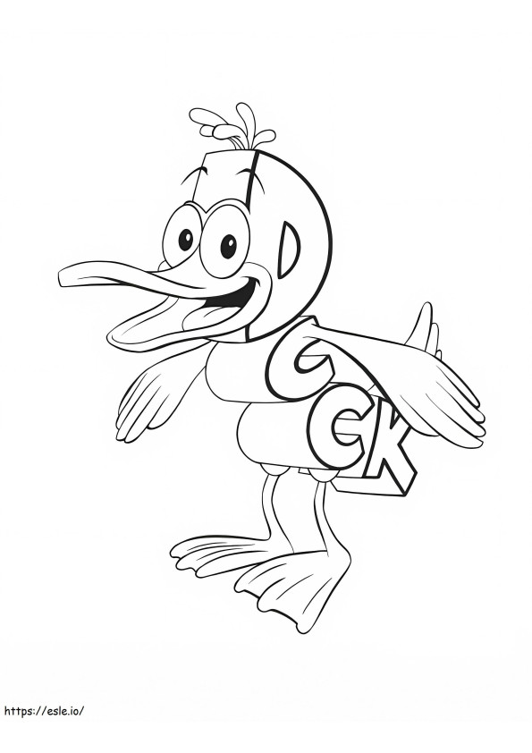 Duck WordWorld Coloring Page coloring page