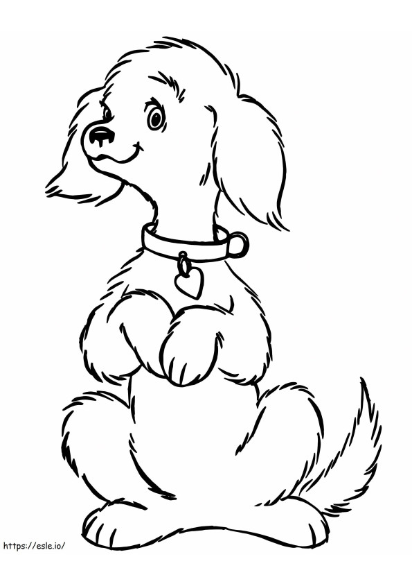Happy Dog coloring page