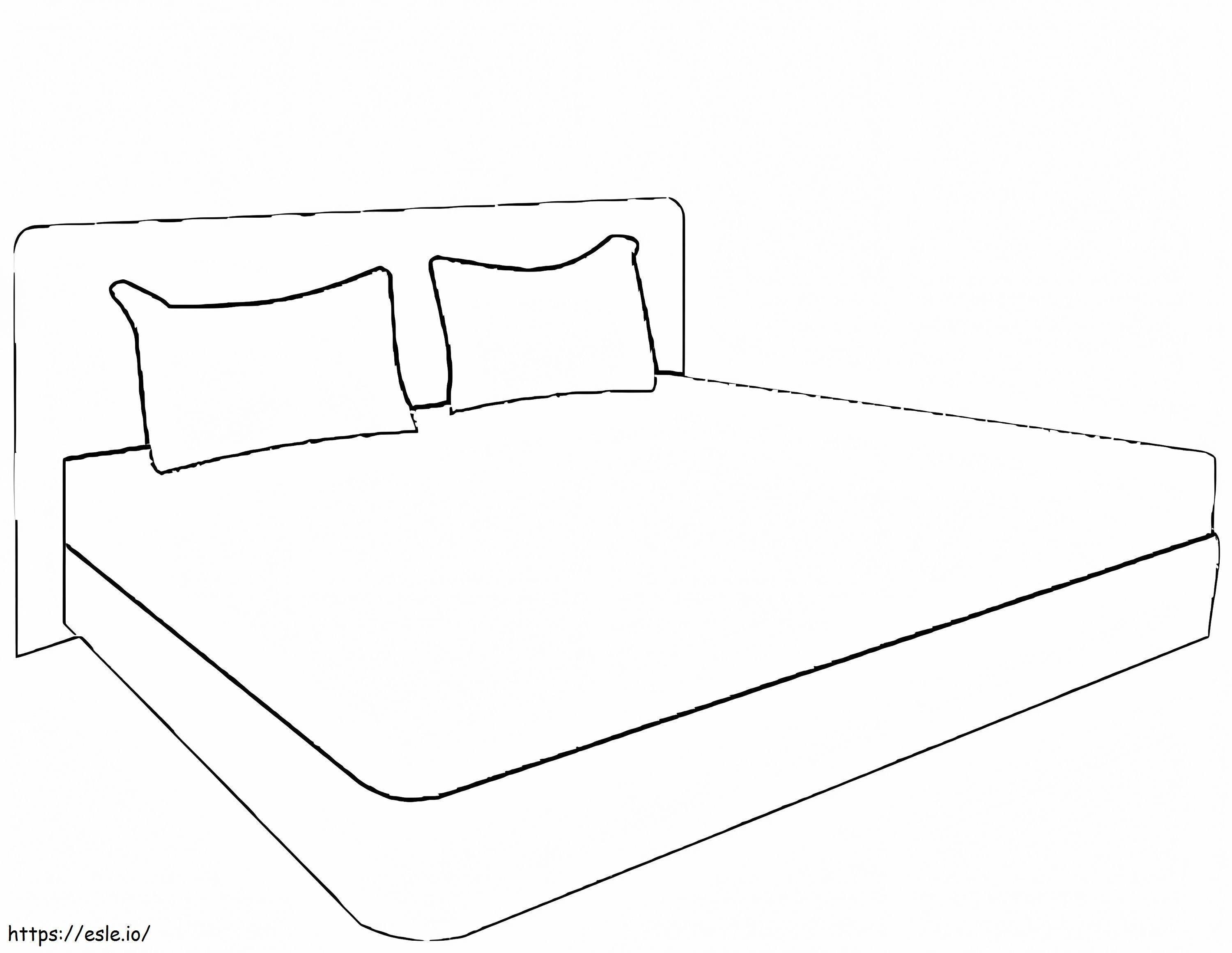Very Easy Bed coloring page