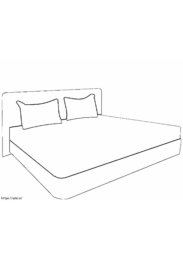 Sehr einfaches Bett ausmalbilder