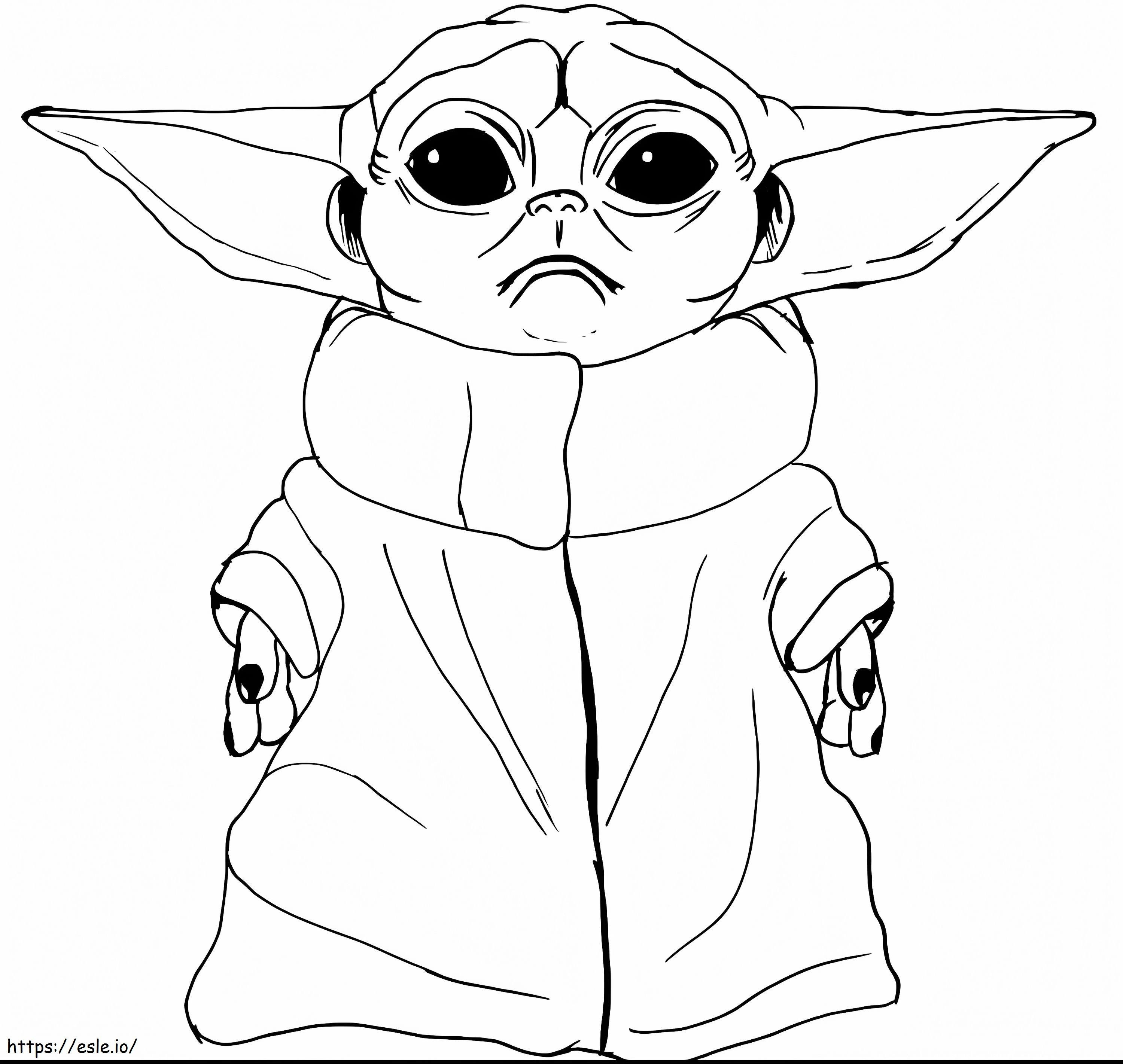 Baby Yoda weint ausmalbilder