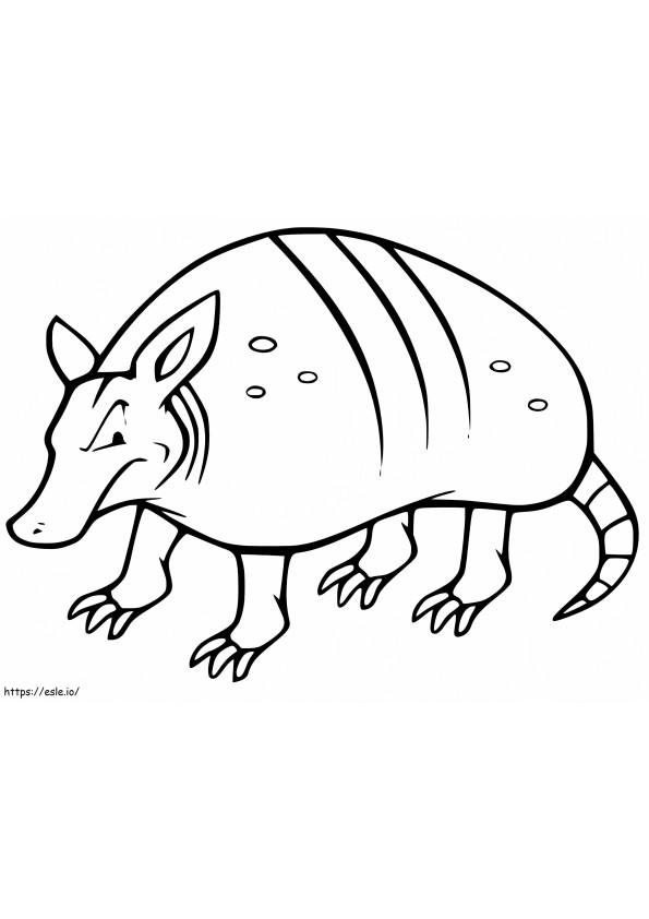 Angry Armadillo coloring page