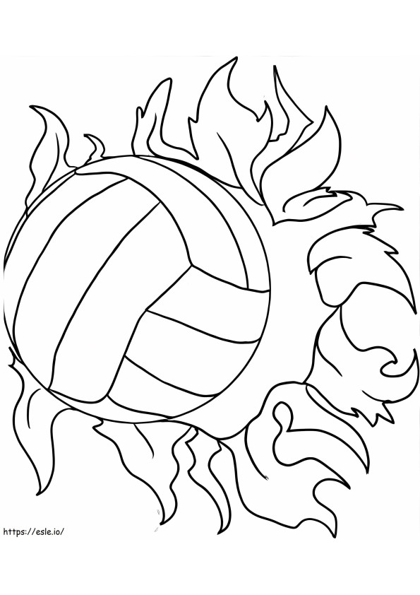 Dibujos para colorear de voleibol superpoderoso para colorear