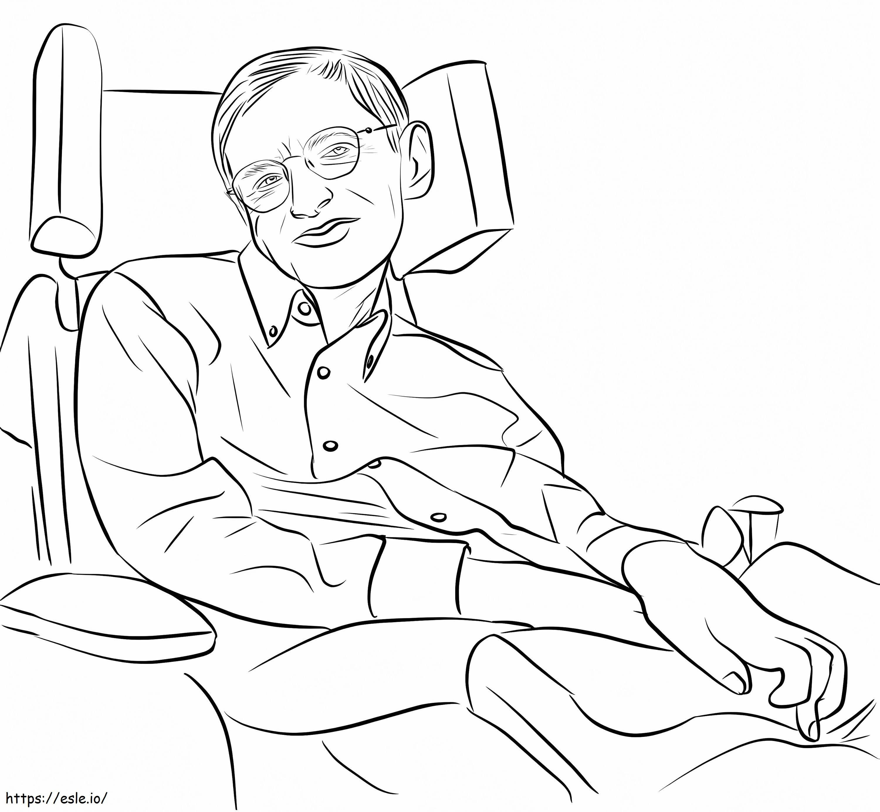 Coloriage Stephen Hawking à imprimer dessin