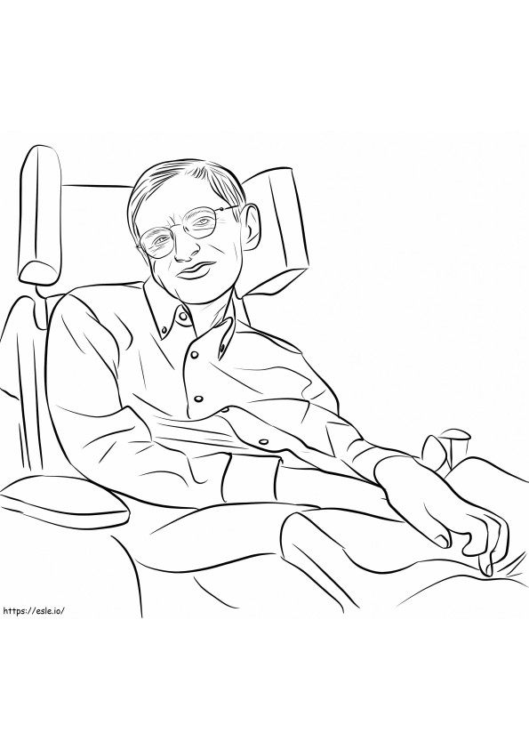 Stephen Hawking coloring page