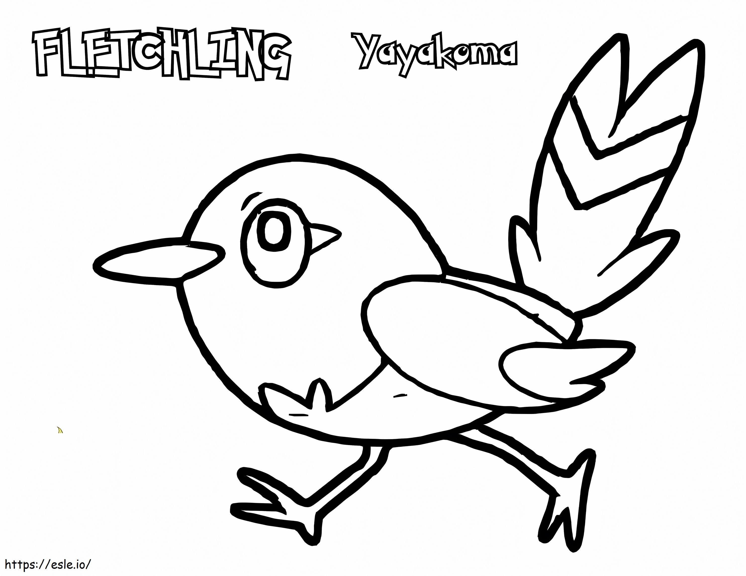 Fletchling Gen 6 Pokemon coloring page