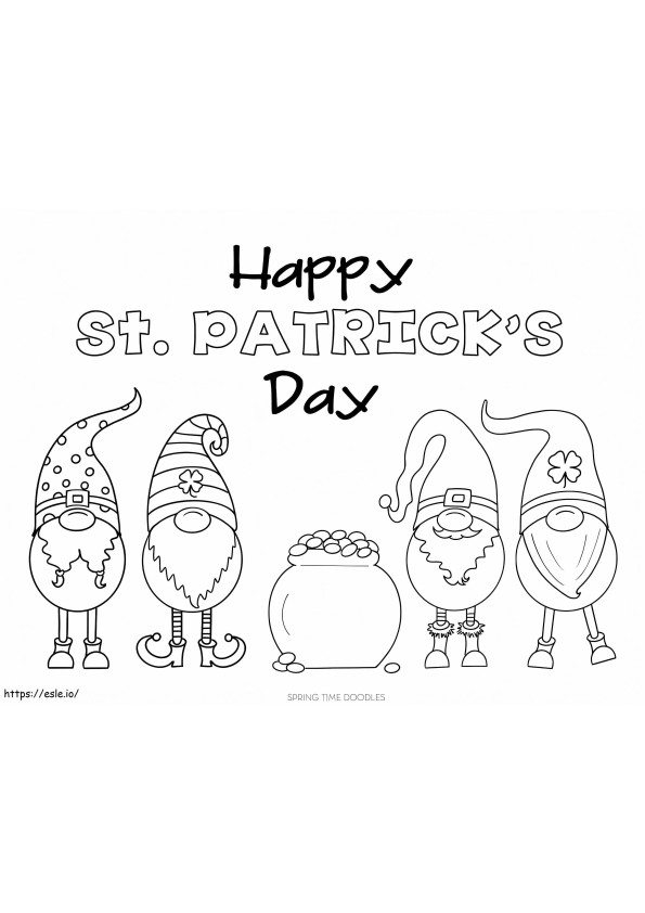 Happy St. Patricks Day Printable coloring page