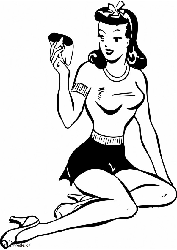 Vintage Woman coloring page