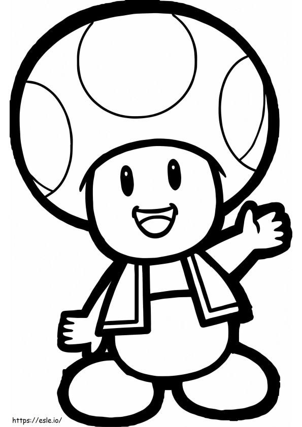 Toad De Super Mario 677X1024 kolorowanka