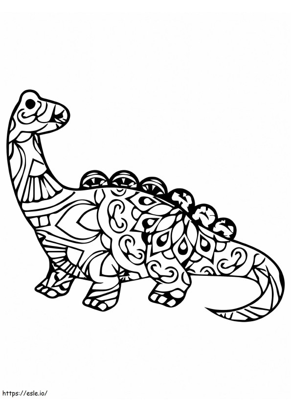 Adult Dinosaur Alebrijes coloring page