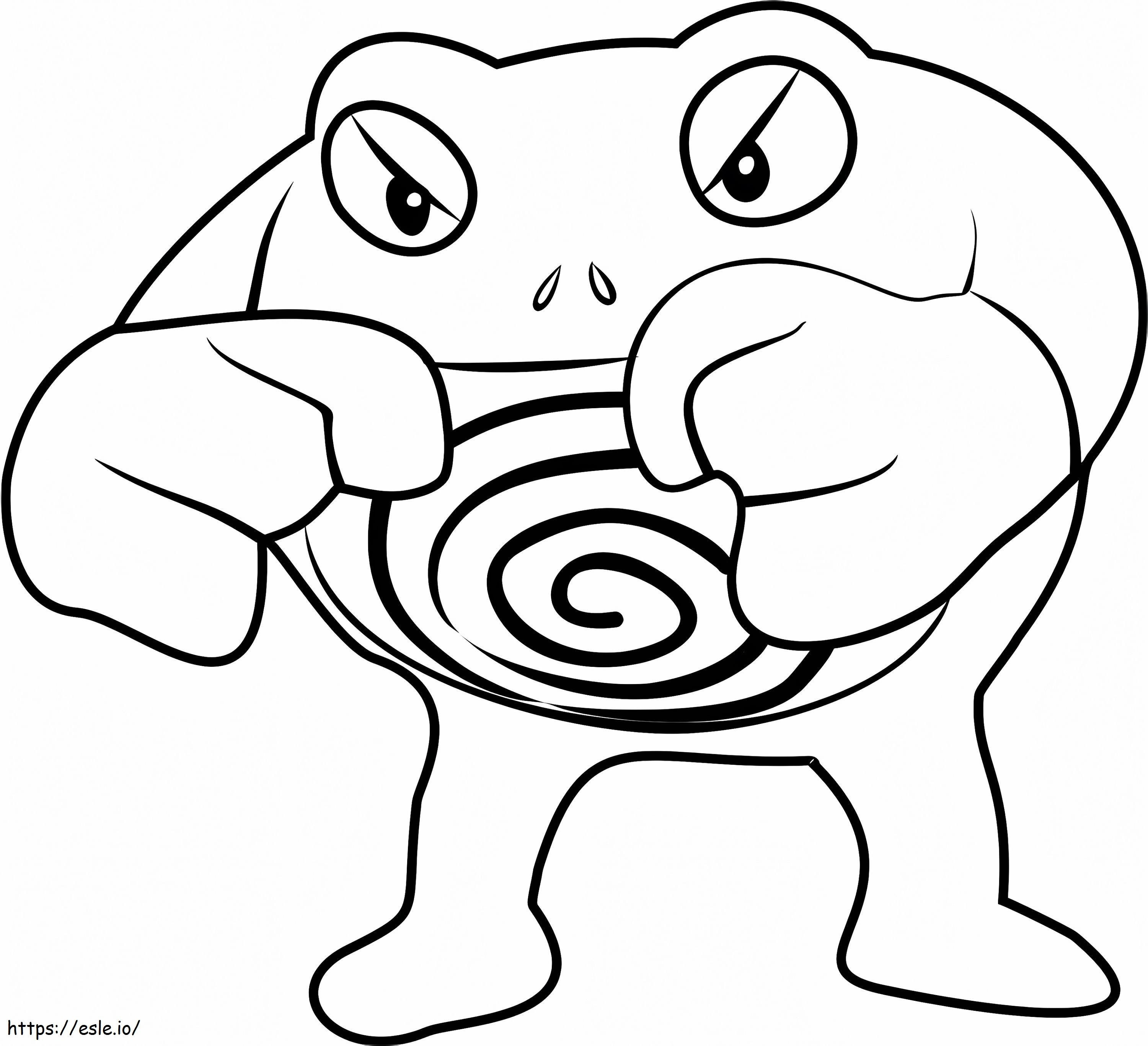 Coloriage 1530844705 Poliwrath Pokémon Go A4 à imprimer dessin