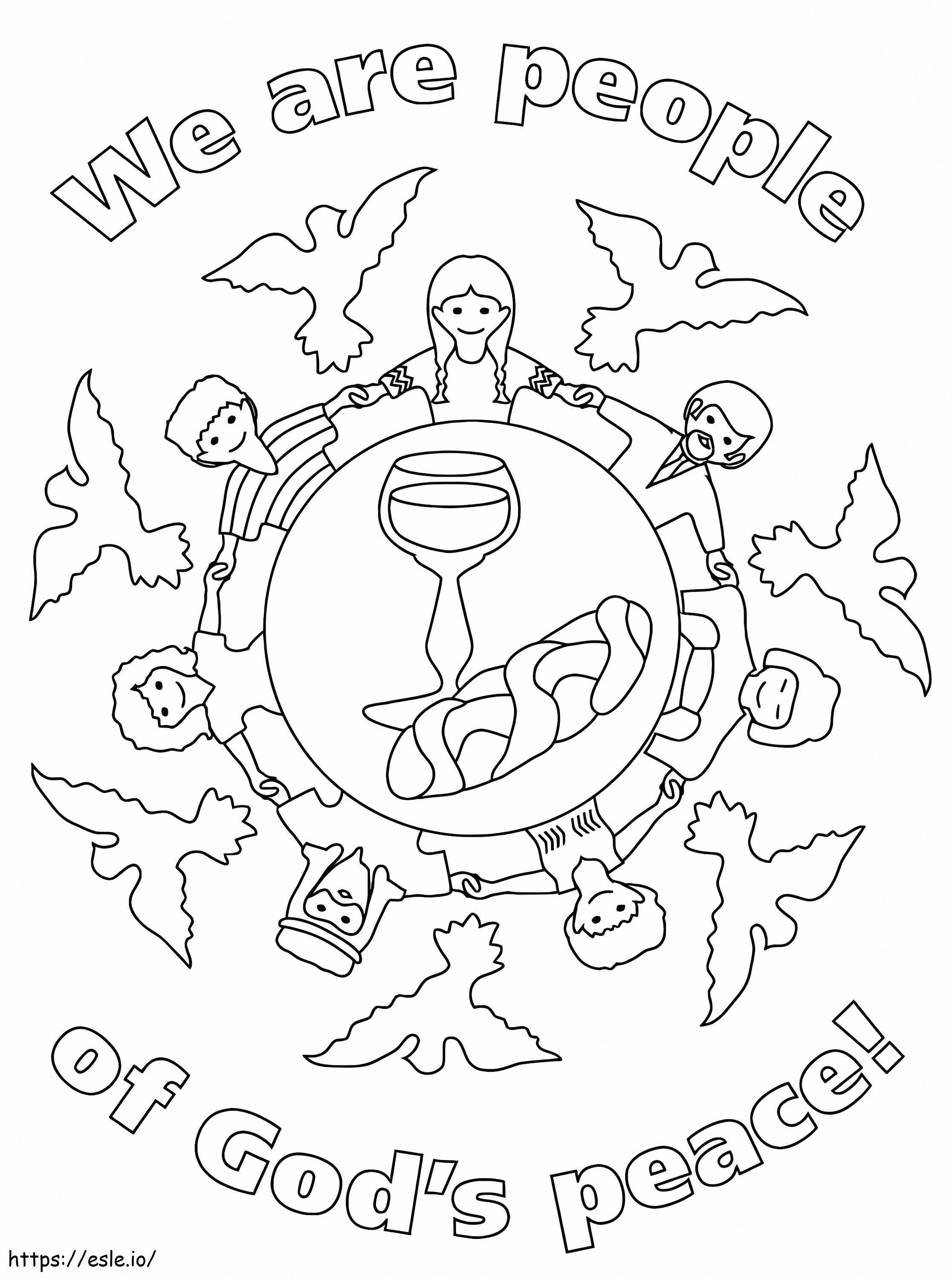 Gods Peace Bible coloring page