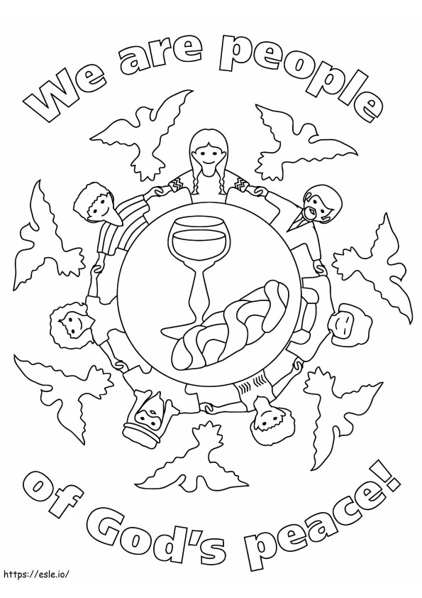 Gods Peace Bible coloring page