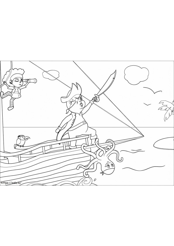 Pirate Scene coloring page