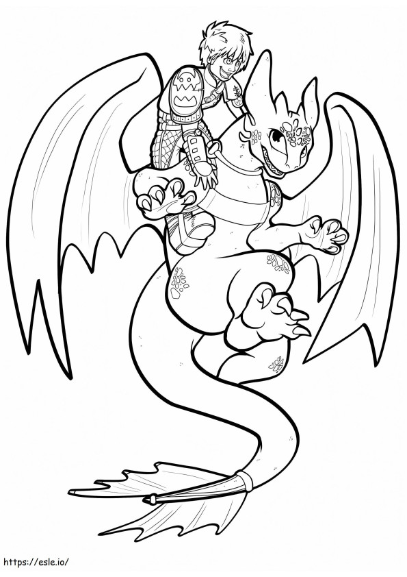 Toothless To Color coloring page