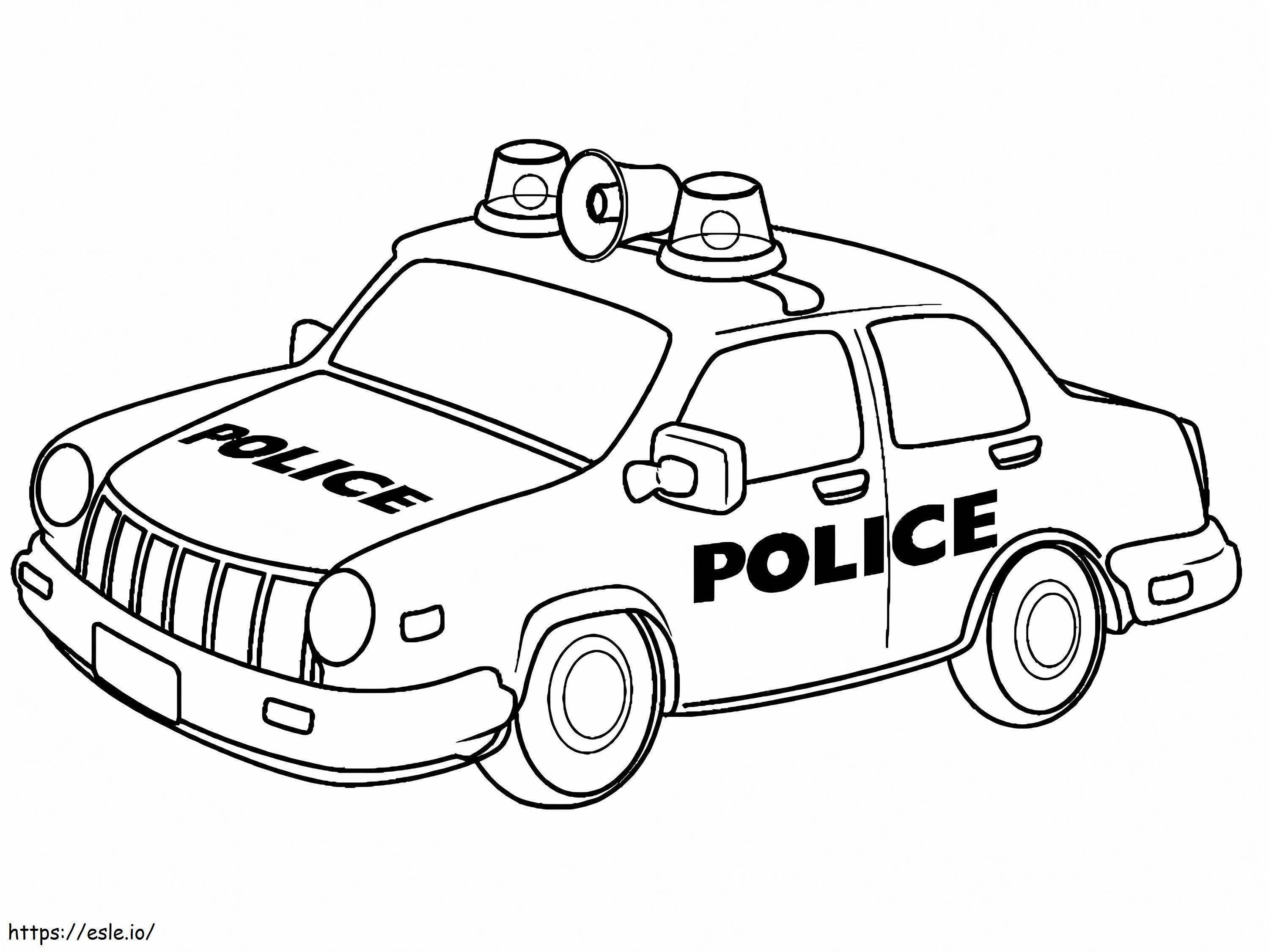 Coloriage Une voiture de police à imprimer dessin