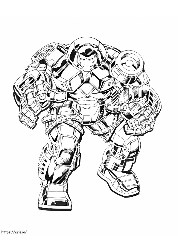 Coloriage Dessin animé Hulkbuster à imprimer dessin