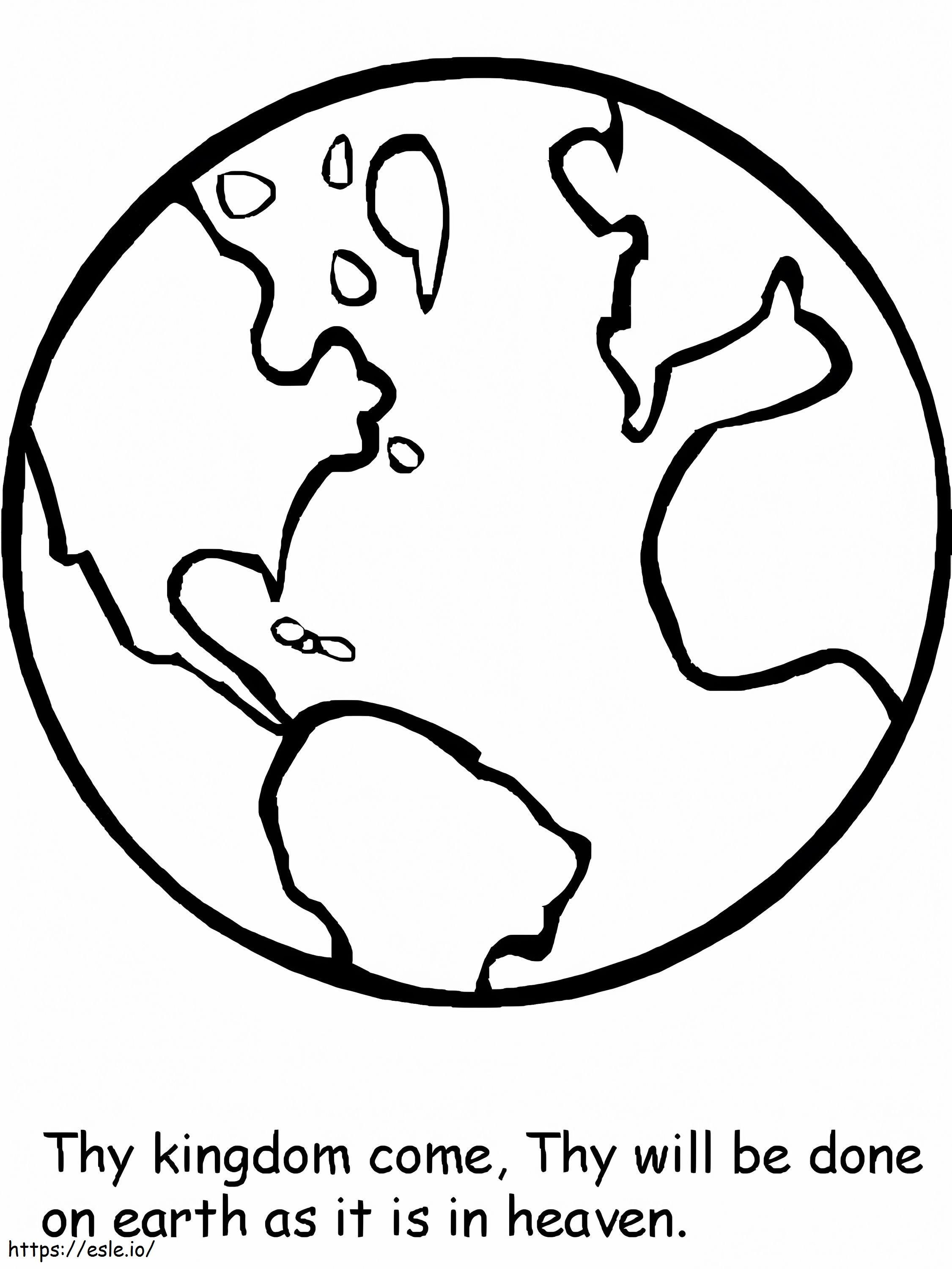 Lords Prayer Thy Kingdom Come coloring page