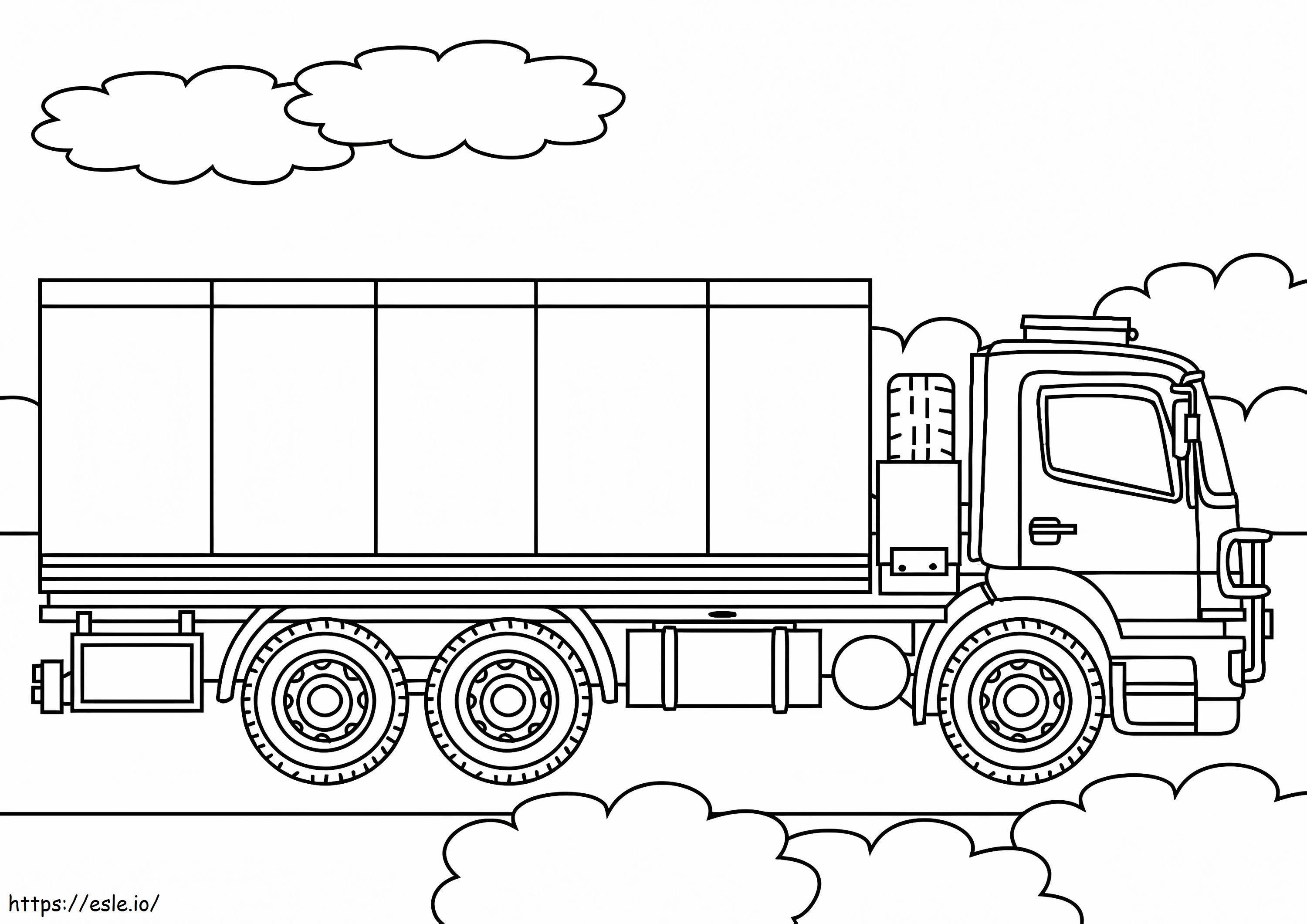 Wojskowa ciężarówka kolorowanka