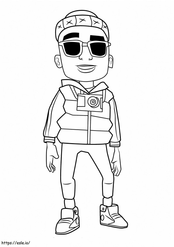 Jamie From Subway Surfers coloring page