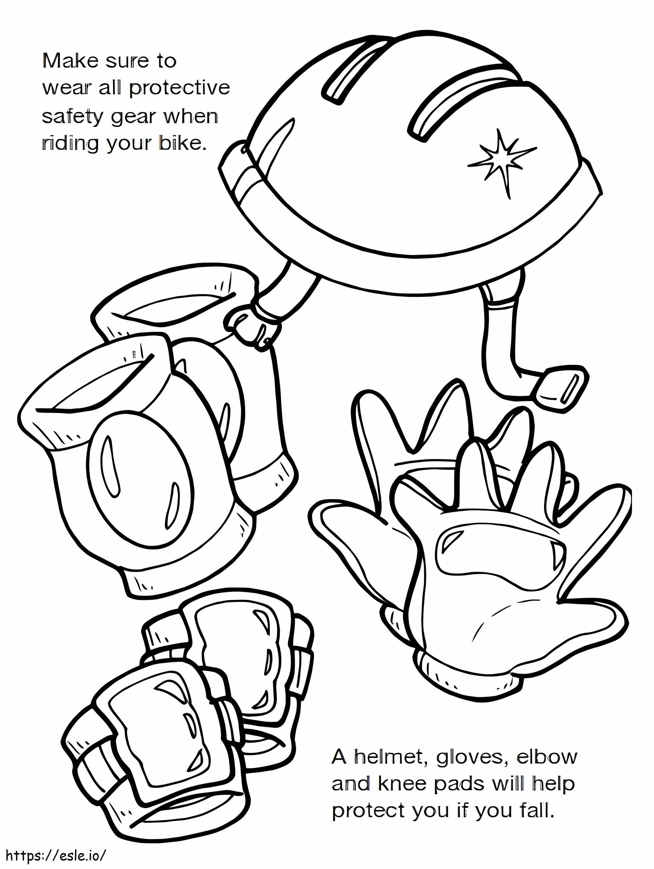 Bicycle Safety To Color coloring page