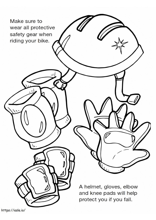 Bicycle Safety To Color coloring page