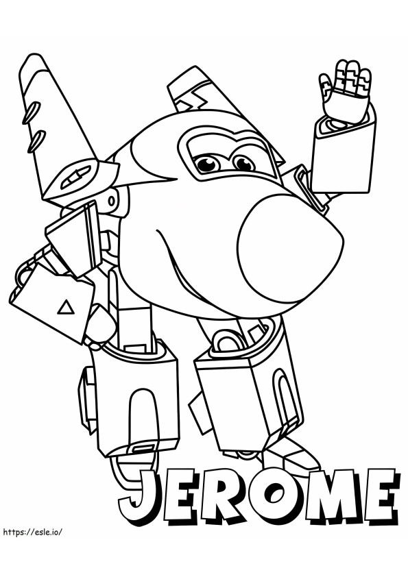 Jerome Super Wings coloring page