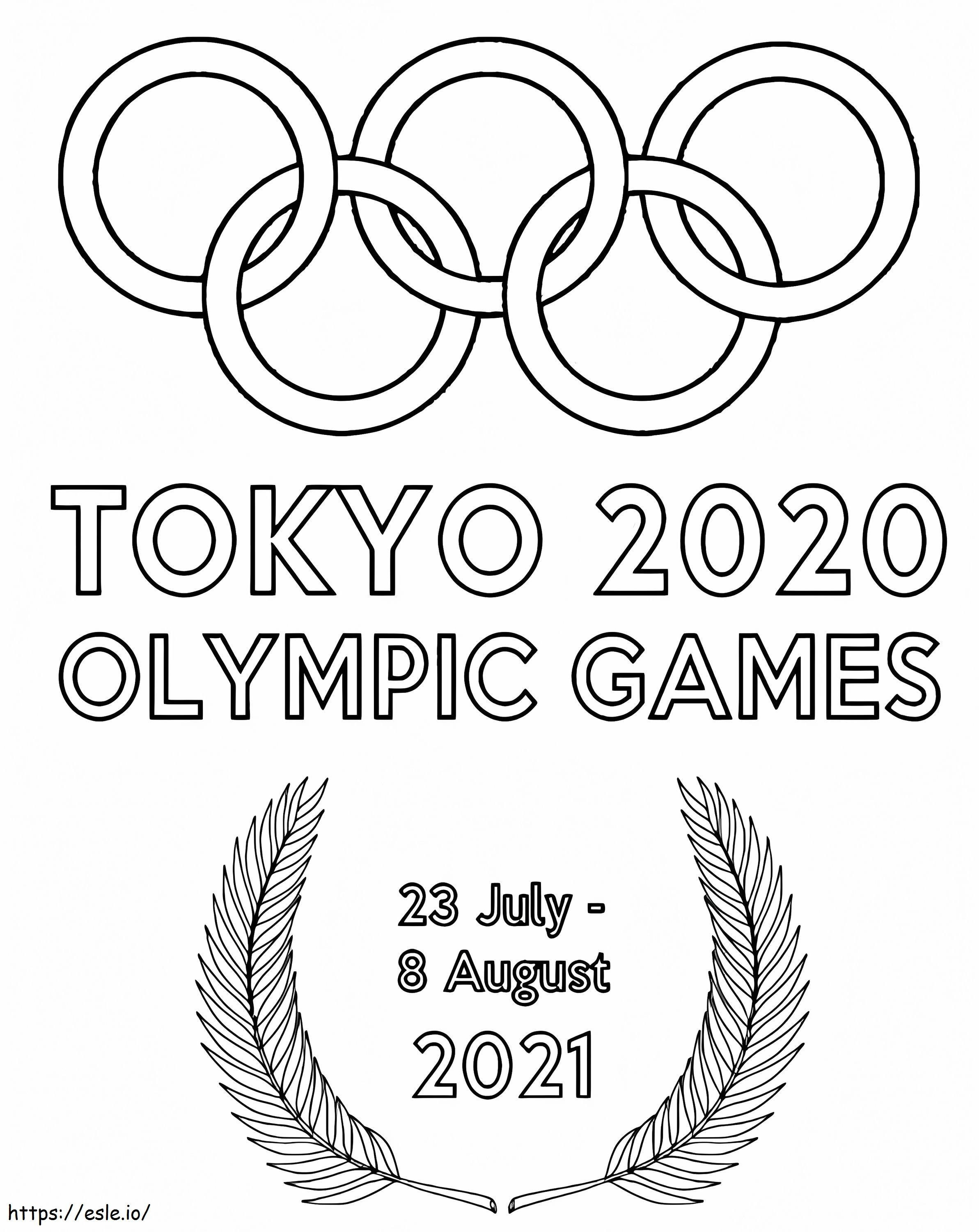 Jocurile Olimpice Tokyo 2020 de colorat