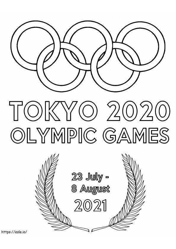 Jogos Olímpicos de Tóquio 2020 para colorir