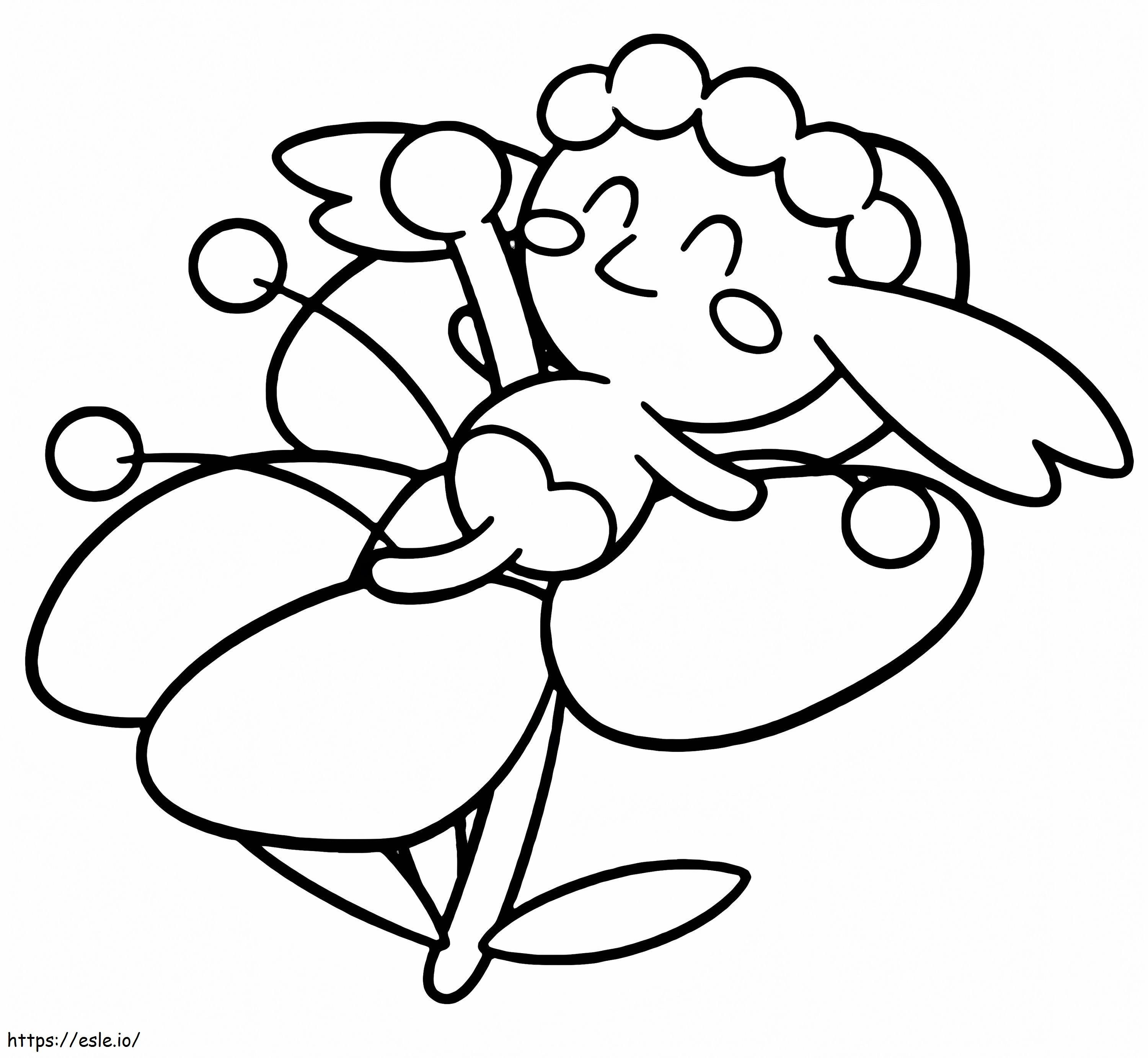 Coloriage Pokémon Flabébé mignon à imprimer dessin