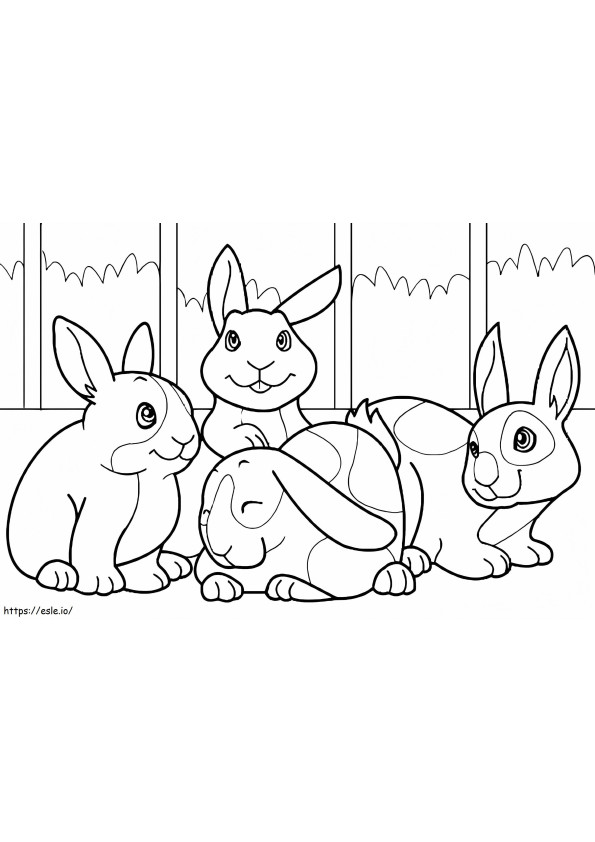 Kaninchen-Haustier des Rudels zum Ausmalen ausmalbilder