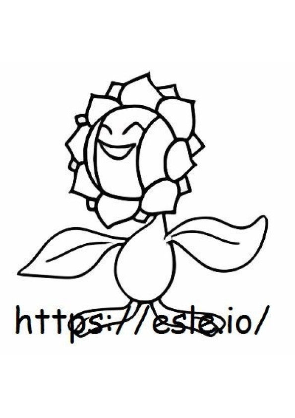 Sunflora coloring page
