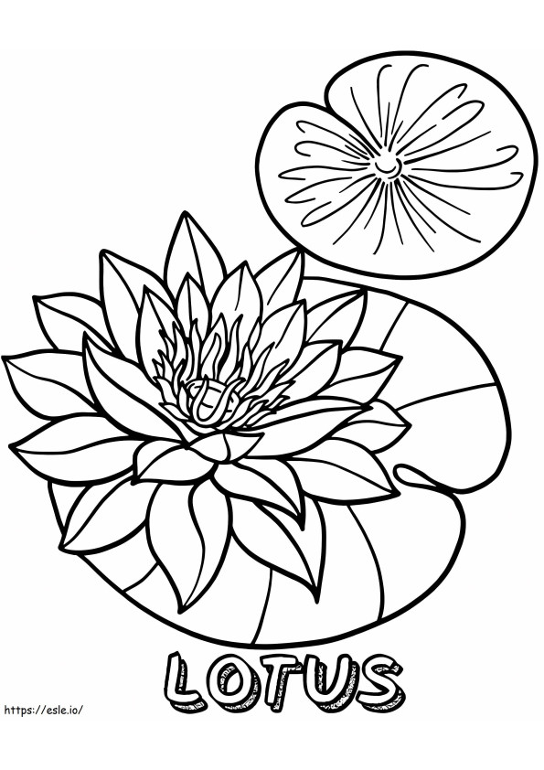 Lotus pentru copii de colorat