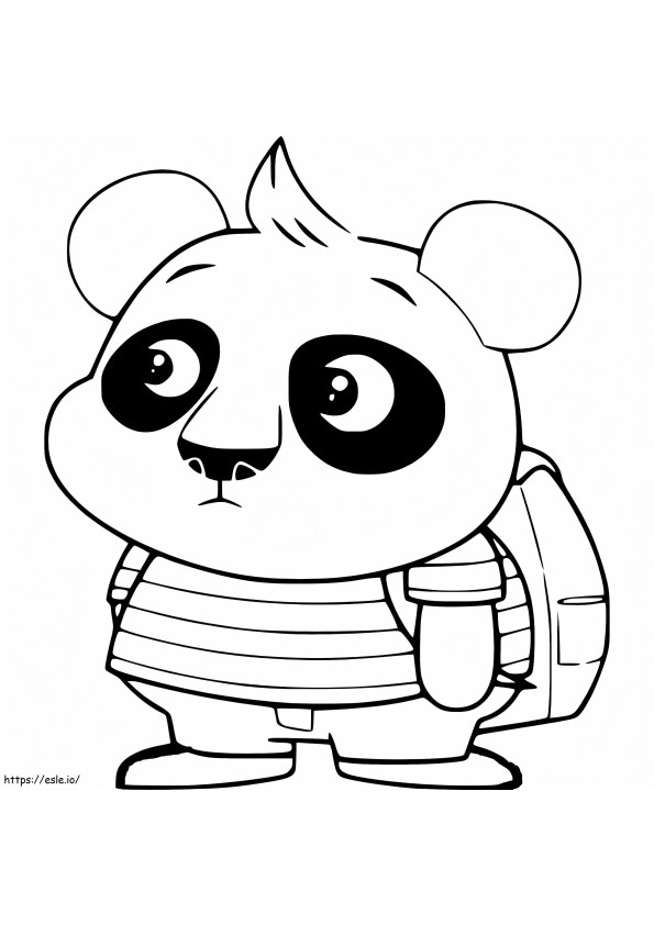 Nico Panda para colorir
