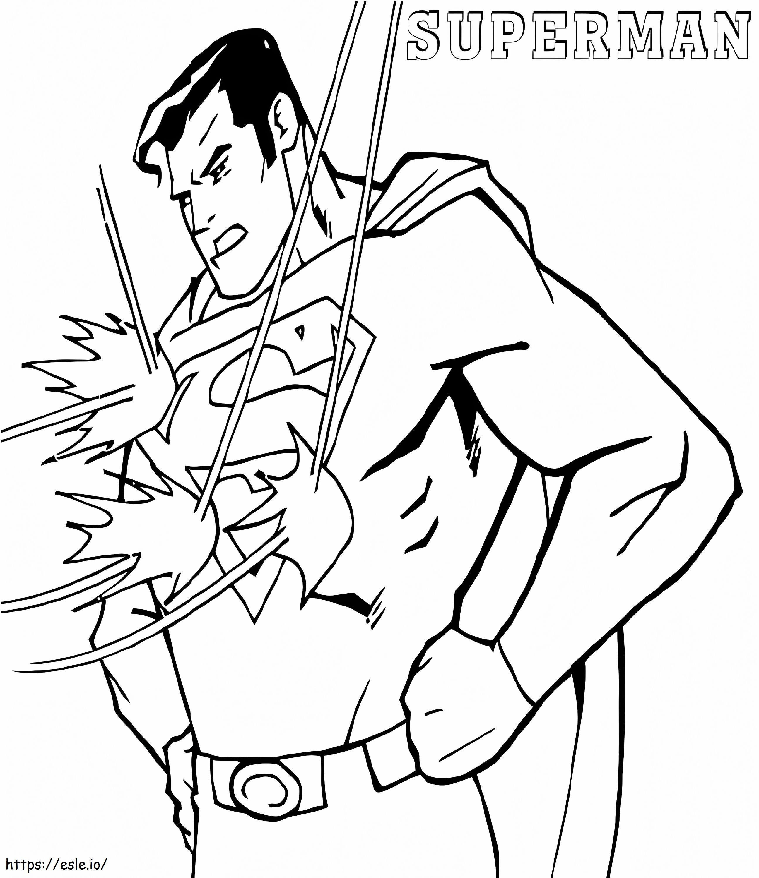 Superman a prueba de balas para colorear