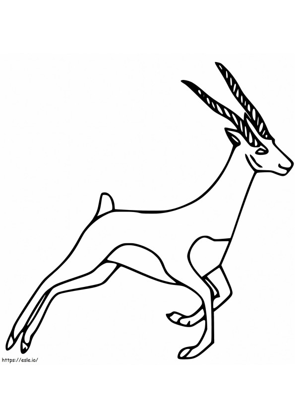 Coloriage Gazelle souriante à imprimer dessin
