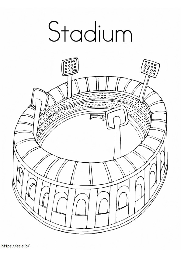 Free Stadium To Color coloring page
