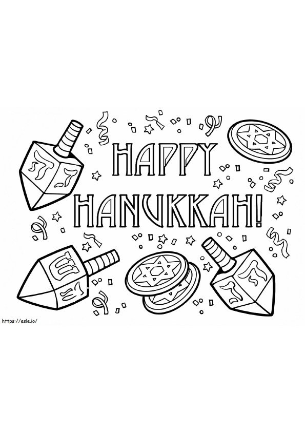Hanukkah stampabile gratuitamente da colorare