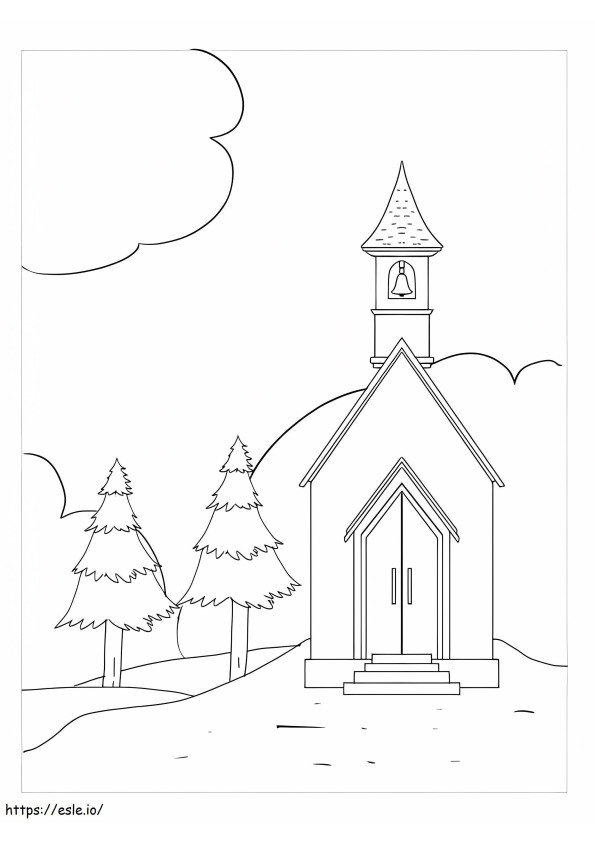 Catholic Church coloring page