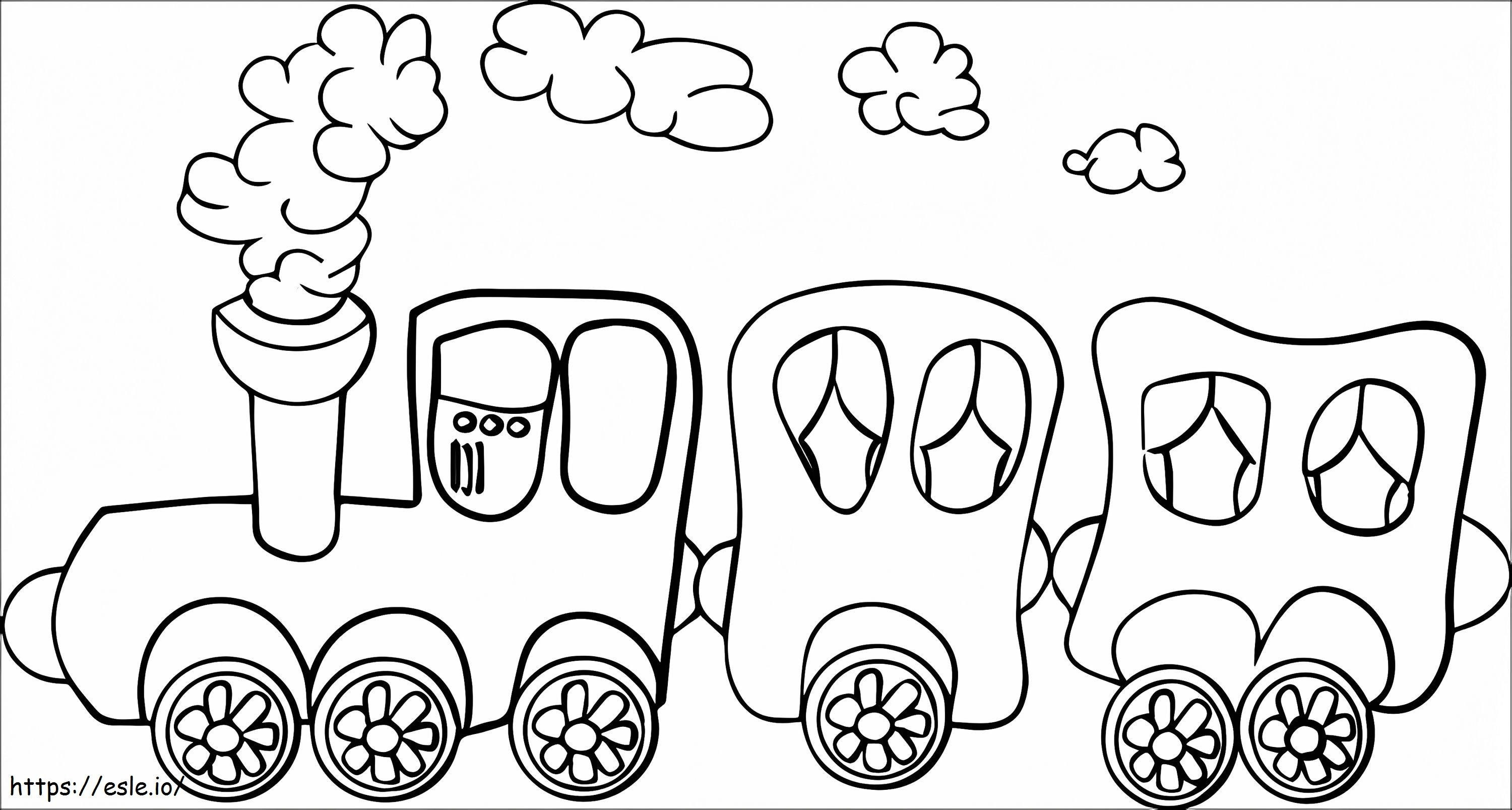 Cool Train coloring page