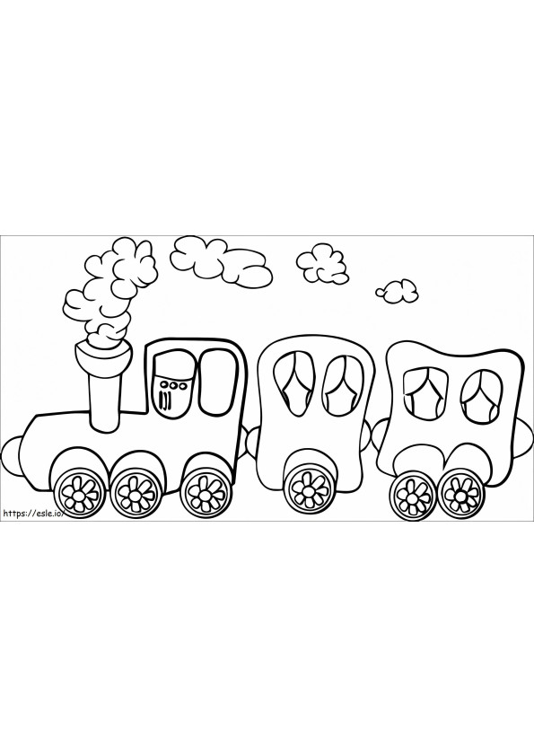 Cool Train coloring page